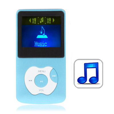 4GB MP3 Player with LCD Screen, Speaker (Baby Blue)